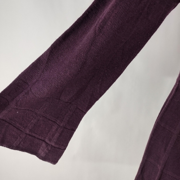 Calvin Klein Deep Plum Sweater Dress with Bell Sleeves. - Picture 8 of 9